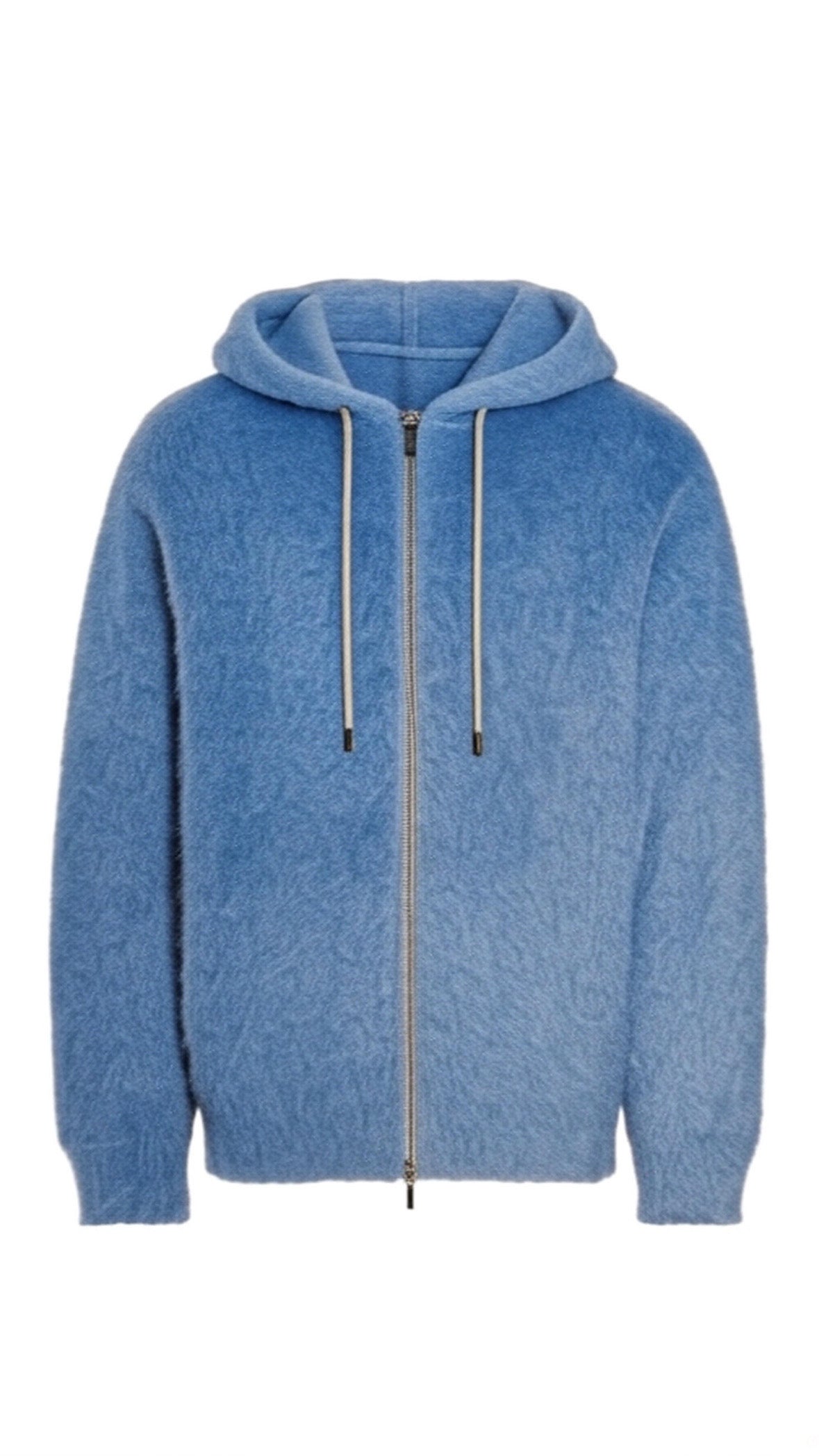 THE FAUX MOHAIR ZIPPED CARDIGAN