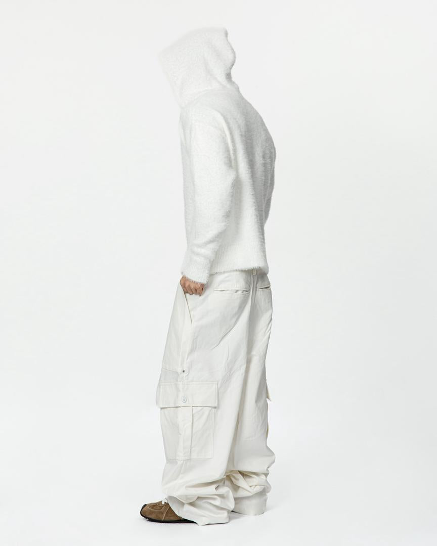 THE FAUX MOHAIR ZIPPED CARDIGAN