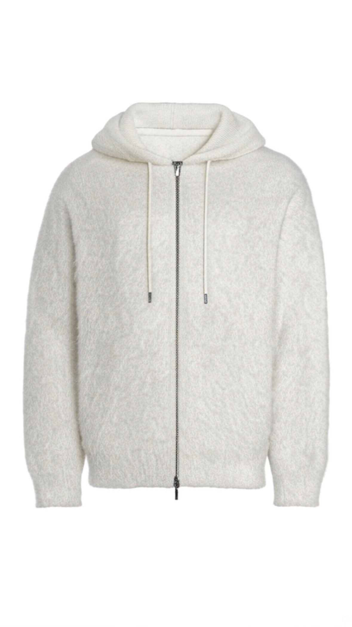 THE FAUX MOHAIR ZIPPED CARDIGAN